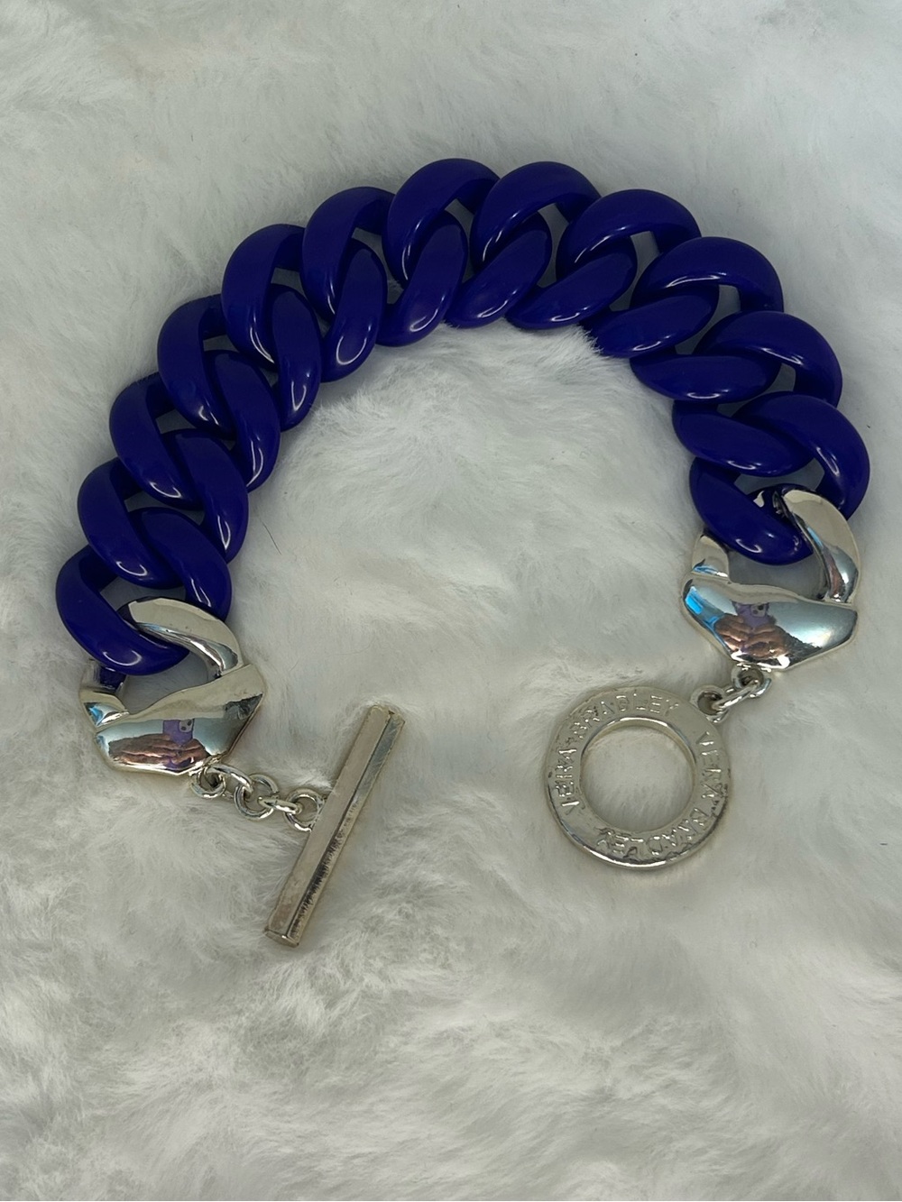 VERA BRADLEY PURPLE LINK TOGGLE CLOSURE BRACELET